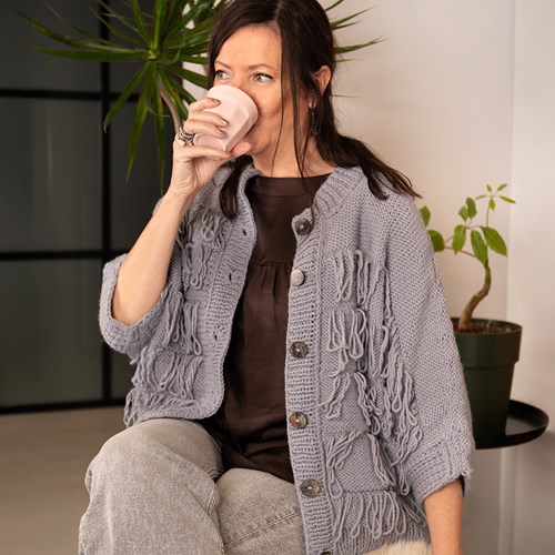 Happy vest met franjes Garen- en Haakpakket