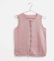 Organic Cotton DK Mouwloos Vestje Breipakket 40/42 Smokey Pink
