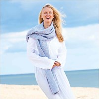 Flecky Fleece Omslagdoek Breipakket Aqua