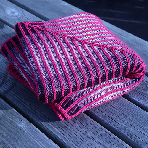 Breipatroon Roze Wolk Deken-2