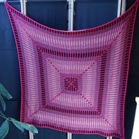 Breipatroon Roze Wolk Deken-3