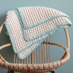Haakpatroon Double Four Wafel Babydeken