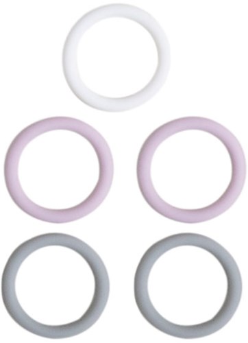 Go Handmade Siliconen Ringen 5 Stuks 02 Lavender Mix