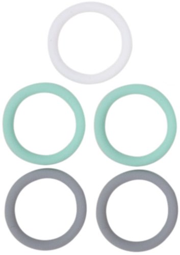 Go Handmade Siliconen Ringen 5 Stuks 03 Mint Mix