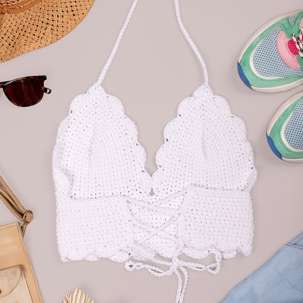 Shell Top Haakpakket Finishing Stitches Haak je zomertop in