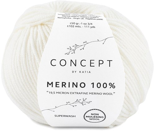 Katia Merino 100% 001 Wit
