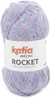 Katia Rocket 317 Blauw-Kauwgom roze