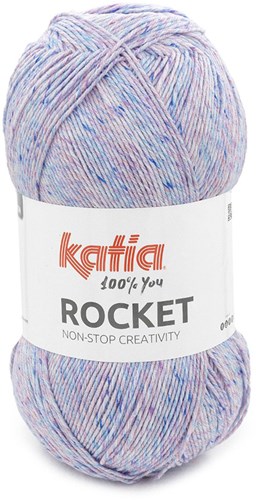 Katia Rocket 317 Blauw-Kauwgom roze