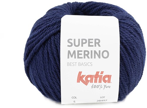 Katia Super Merino 005 Donker blauw