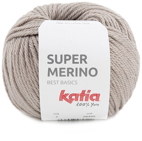 Katia Super Merino 007 Steen grijs