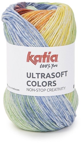 Katia Ultrasoft Colors 203 Blauw-Geel-Rood-Oranje