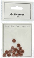 Go Handmade Glitter Knopen Koperbruin 9mm (15 stuks)