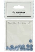 Go Handmade Glitter Knopen Blauw 9mm (15 stuks)