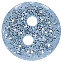Go Handmade Glitter Knopen Blauw 9mm (15 stuks)-3