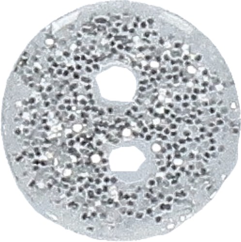 Go Handmade Glitter Knopen Zilver 9mm (15 stuks)-3