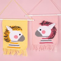 Zebra Ziva en Zara Wandhangers Haakpakket-3
