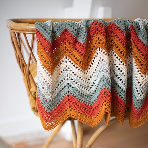 Organic Cotton Zigzag Babydeken Haakpakket