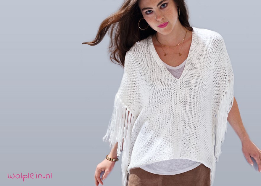 Zomerse poncho top breien